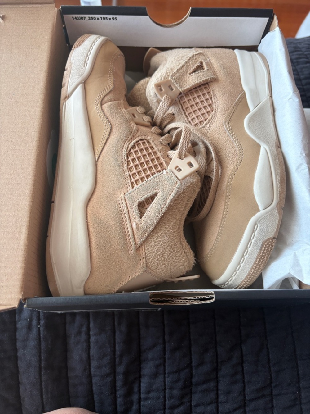 Jordan Retro 4 Tan/Beige Retro Low-Top Sneakers